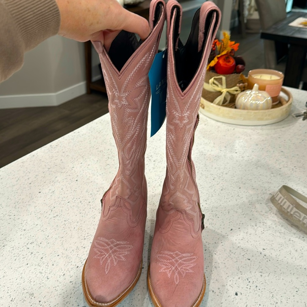 Lane blush pink cowboy boots